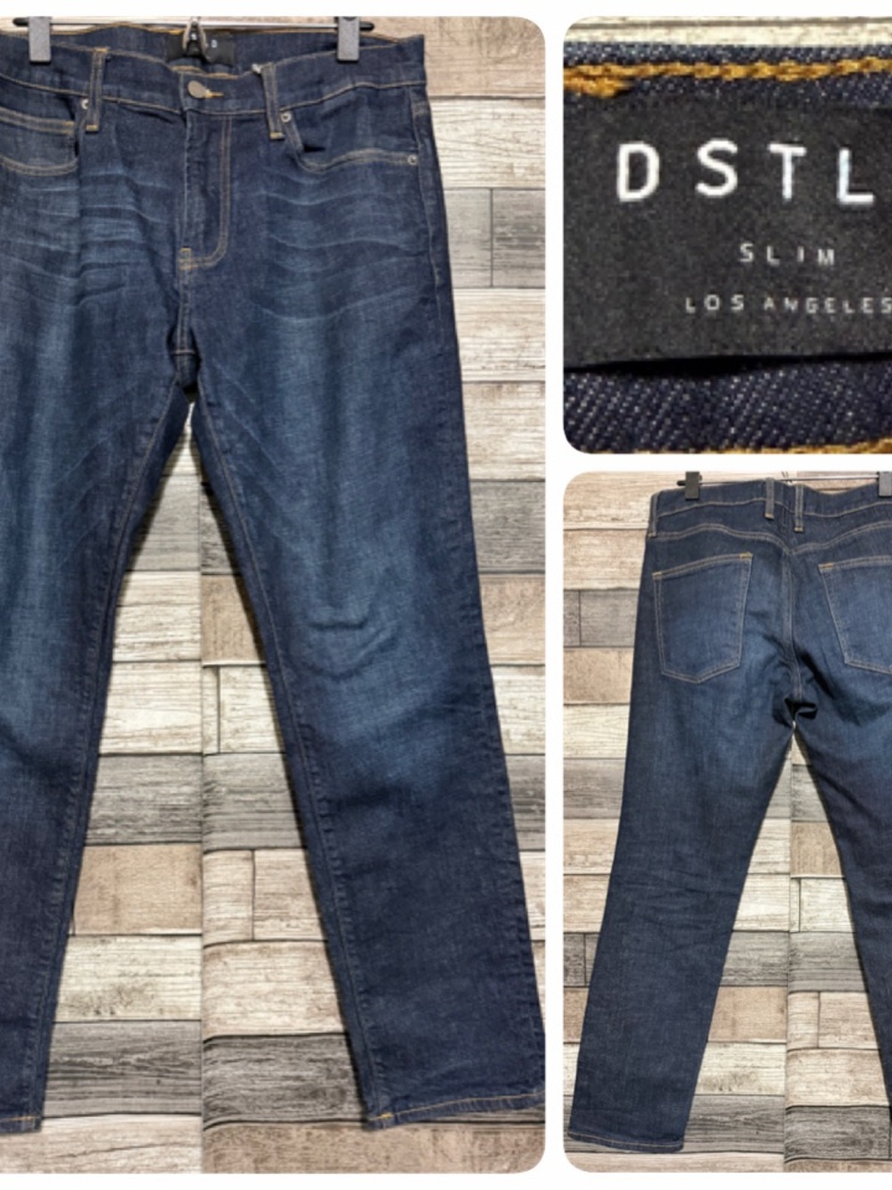 Dsltd Slim Jeans Men’s 32x30 Blue Dark Wash Indigo Stretch Denim